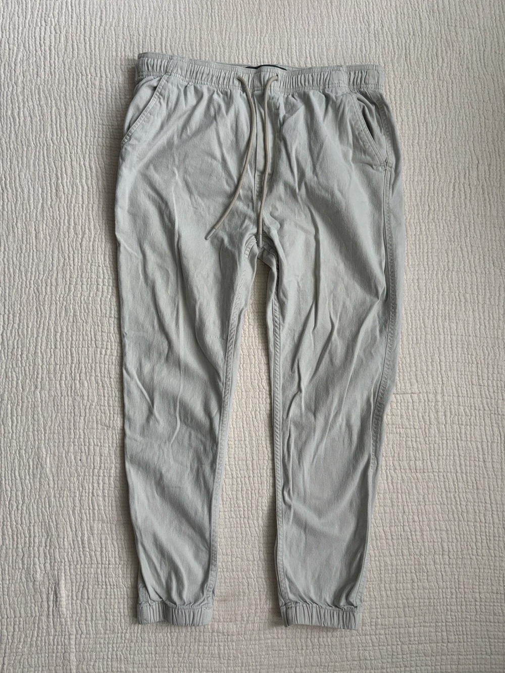 West 49 Off White Cuffed Khaki Joggers Pants
